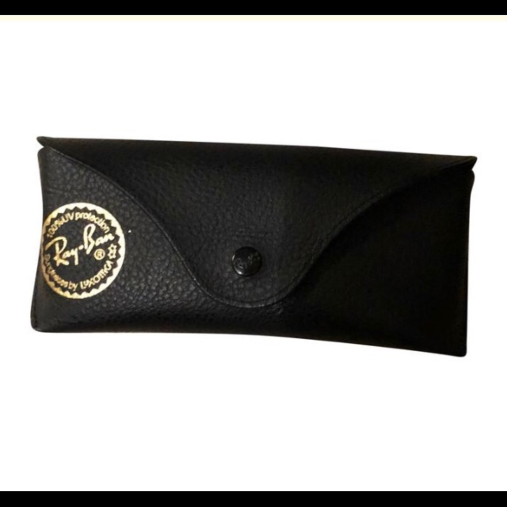 Ray Ban Black Leather Sunglass Case cleaning cloth